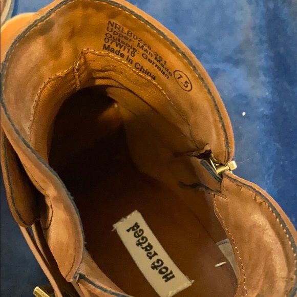 Dark Tan Suede Strappy Booties - Picture 3 of 3